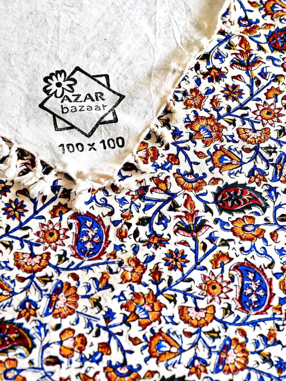 Pesteh 100*100 Hand-Blocked Tablecloth