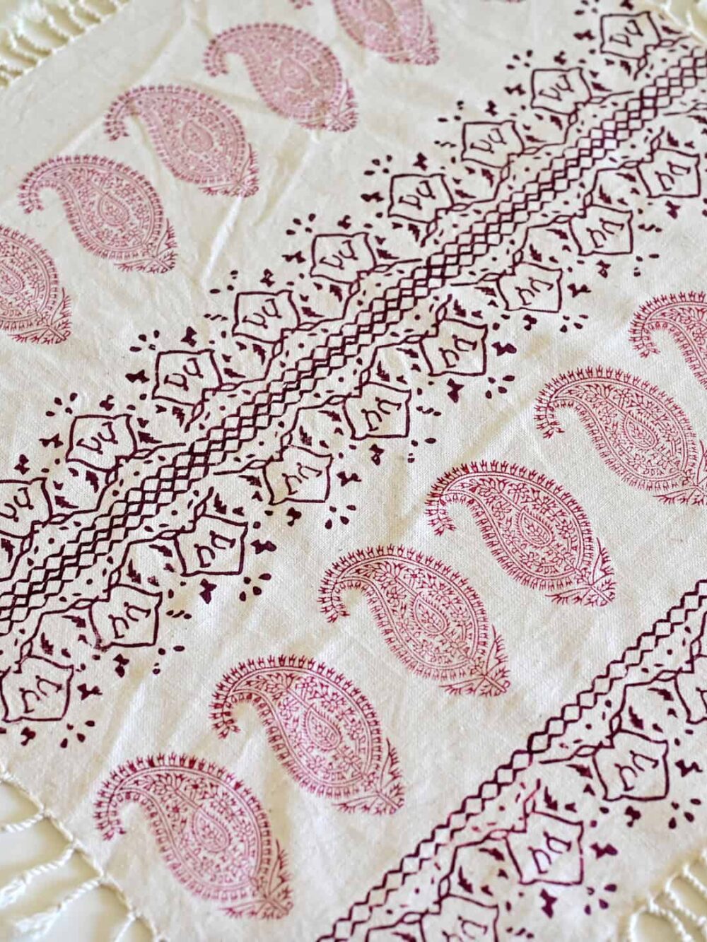 Paisley 50*50 Hand-Blocked Tablecloth