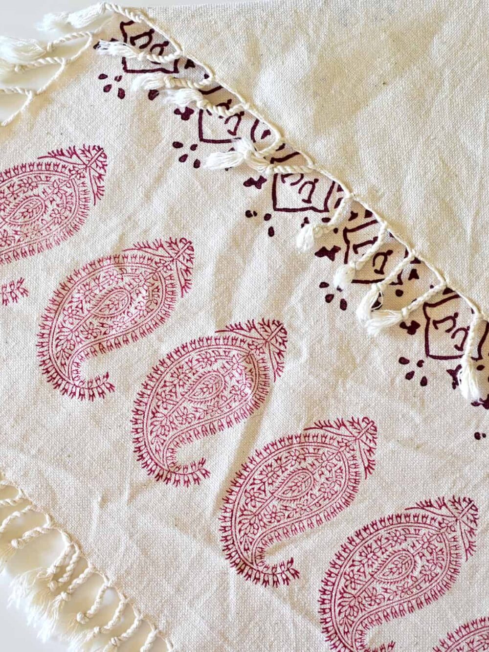 Paisley 50*50 Hand-Blocked Tablecloth