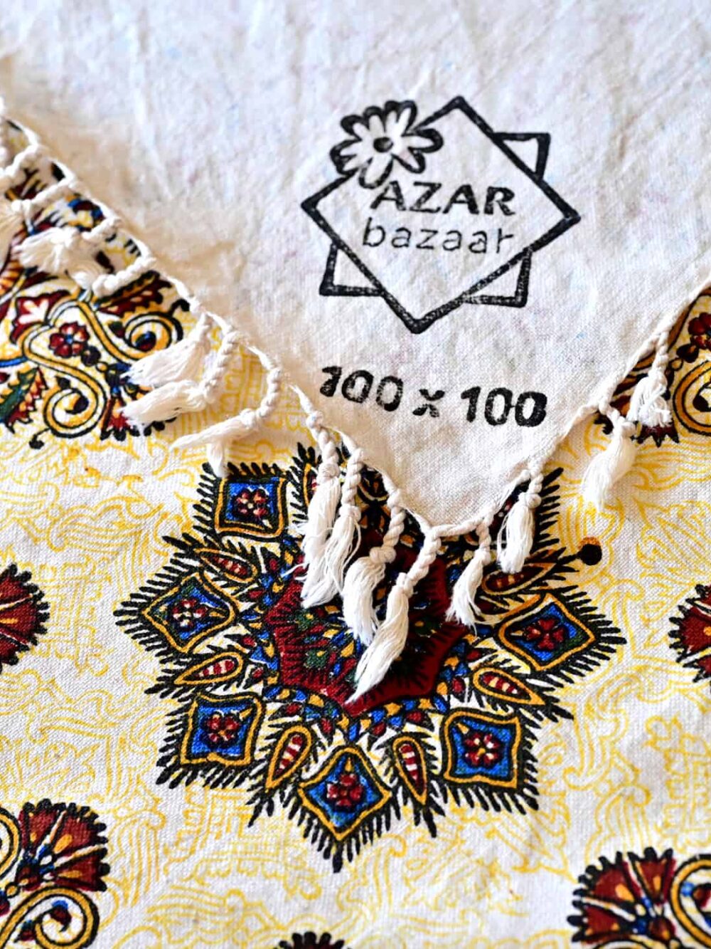 Pateh 100*100 Hand-Blocked Tablecloth