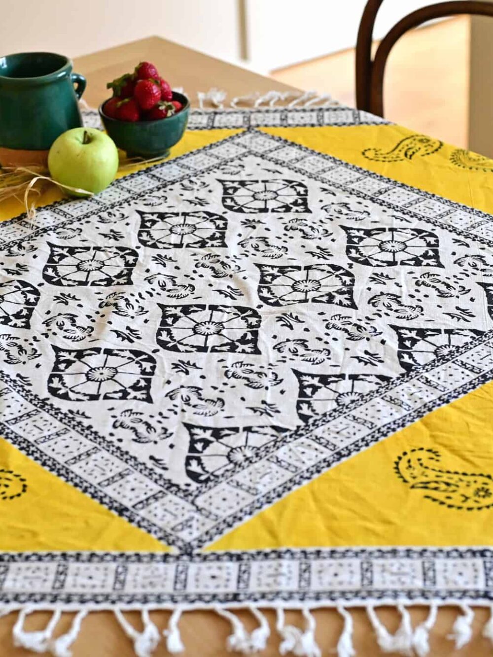 Ghanari Hand-Blocked Cotton Tablecloth