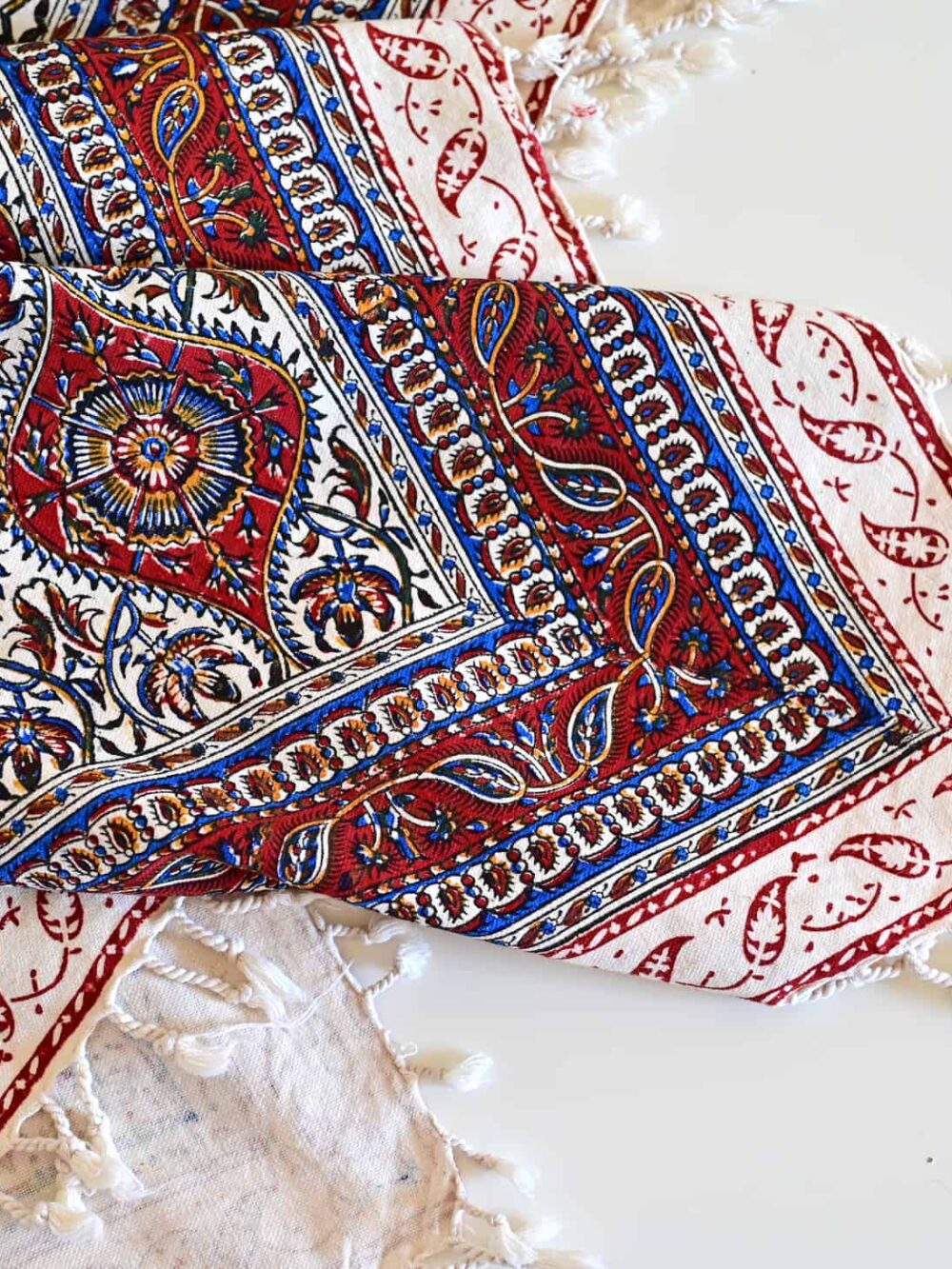 Cheshmeh Hand-Blocked Cotton Tablecloth