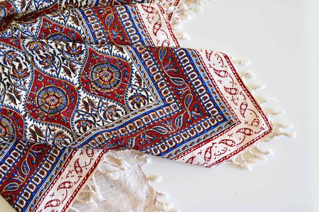 Cheshmeh Hand-Blocked Cotton Tablecloth