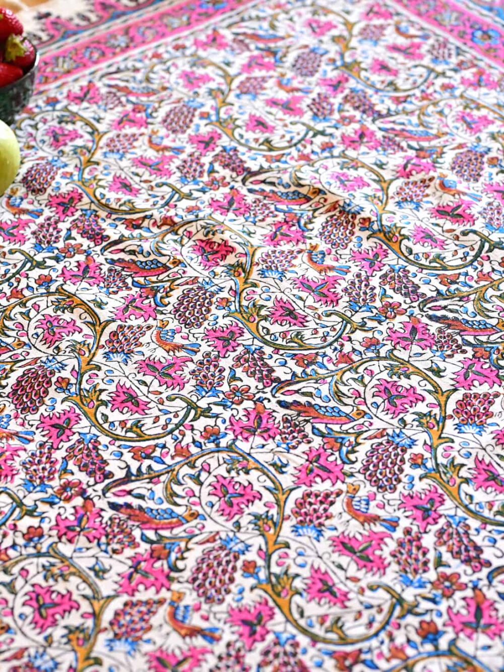 Bahar 100*100 Hand-Blocked Tablecloth