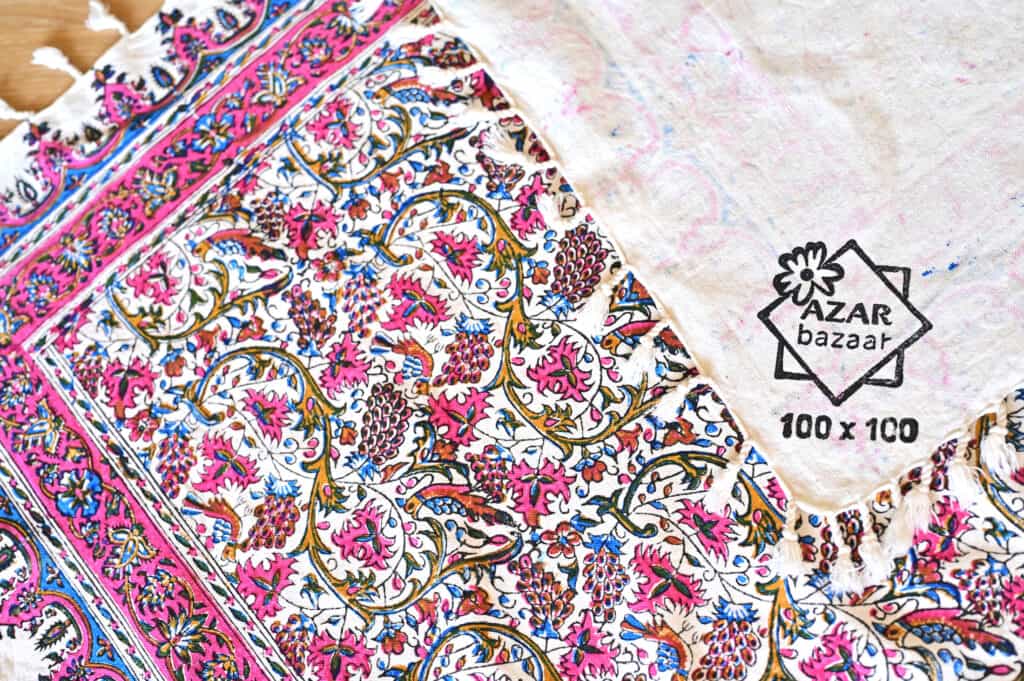 Bahar 100*100 Hand-Blocked Tablecloth