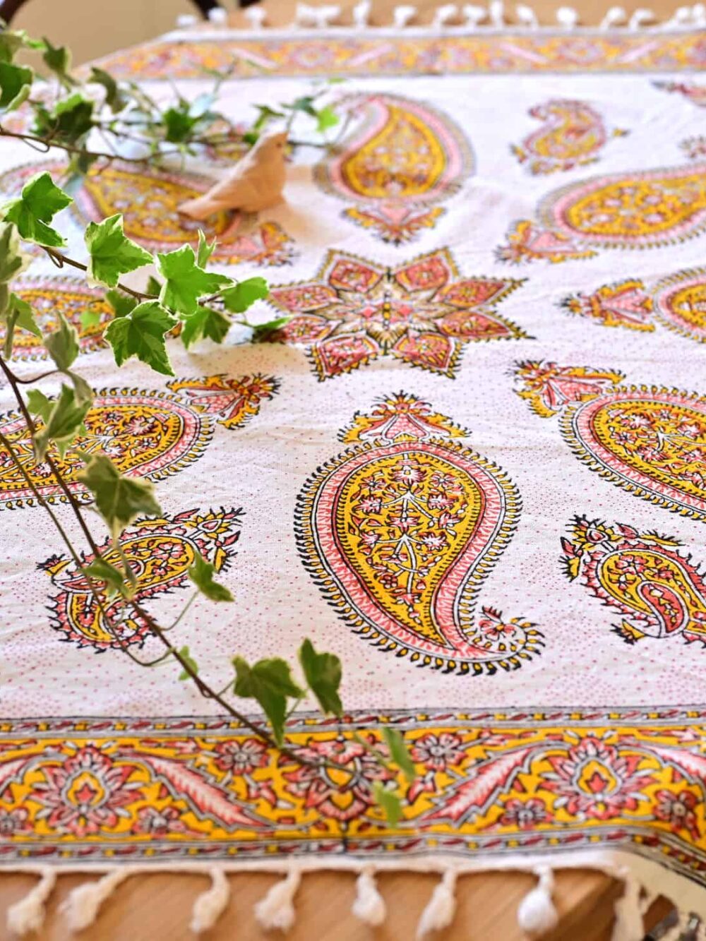 Yellow And Pink Tablecloth