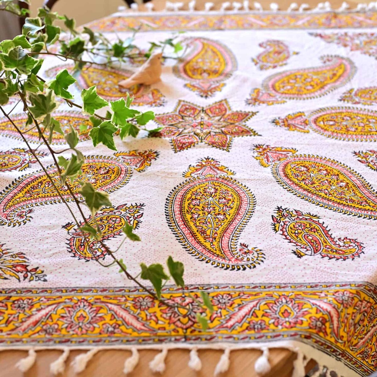 Yellow And Pink Tablecloth