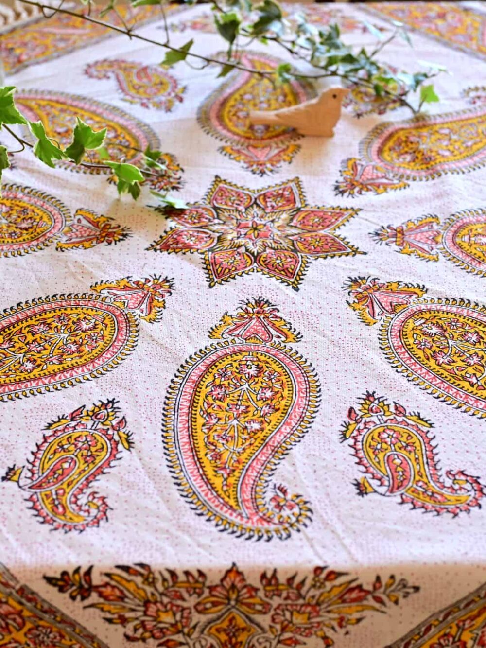 Yellow And Pink Tablecloth