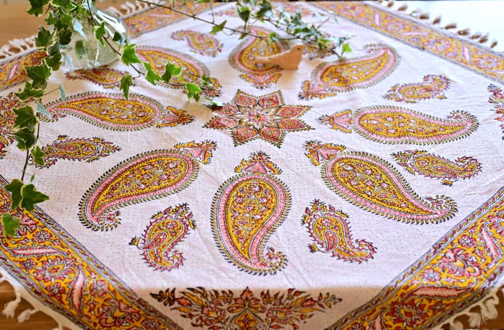 Yellow And Pink Tablecloth