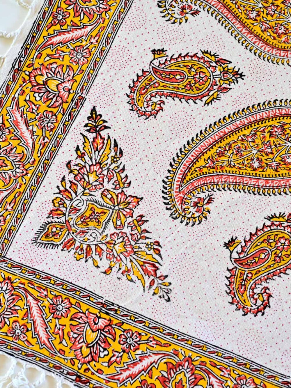 Yellow And Pink Tablecloth