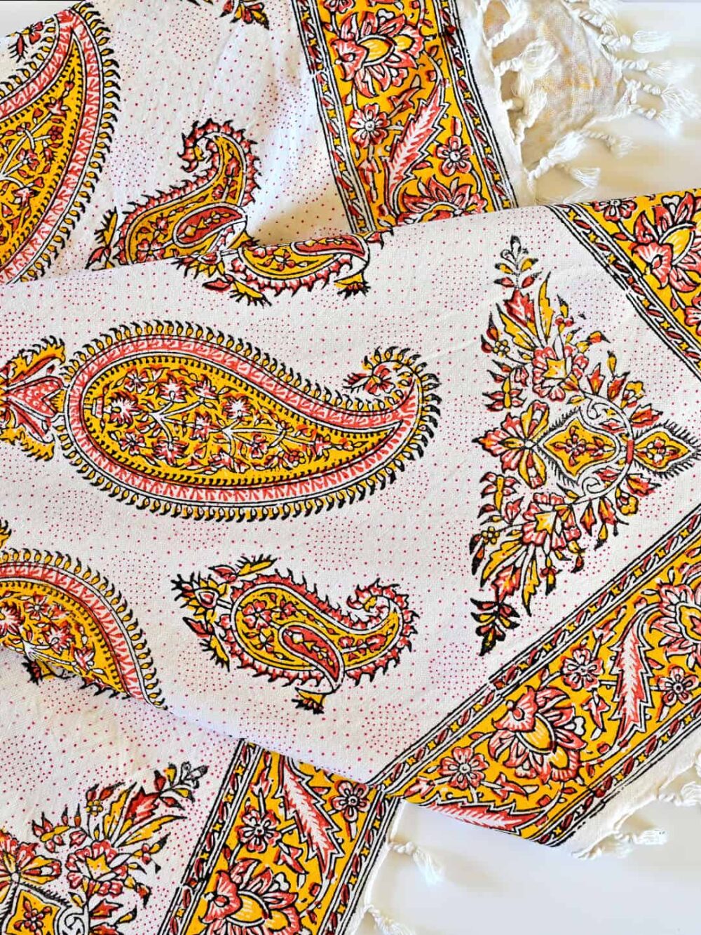Yellow And Pink Tablecloth