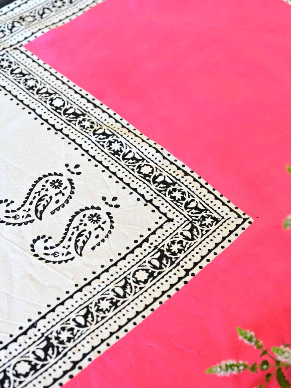 Hot Pink Hand-Painted Tablecloth