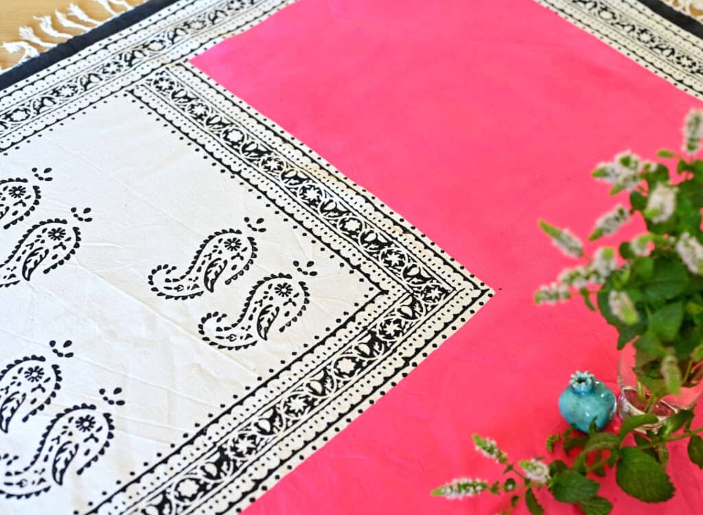 Hot Pink Hand-Painted Tablecloth