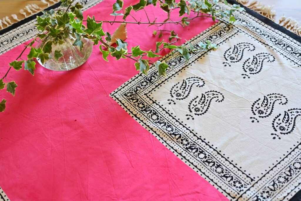 Hot Pink Hand-Painted Tablecloth