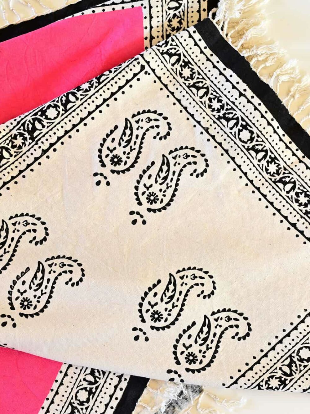 Hot Pink Hand-Painted Tablecloth