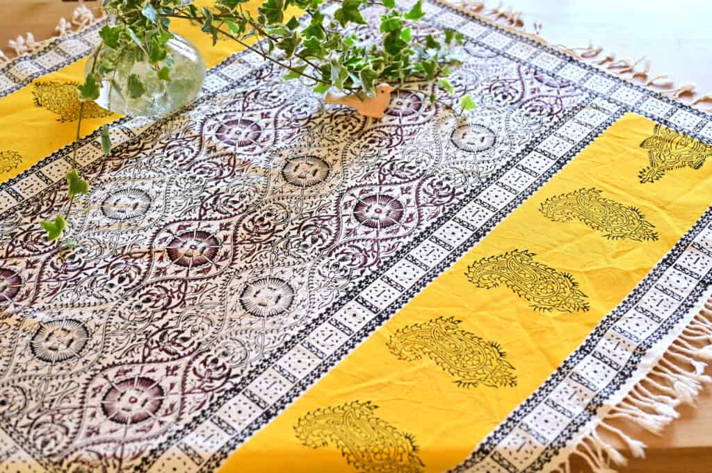 Silk Road Block-Printed Tablecloth