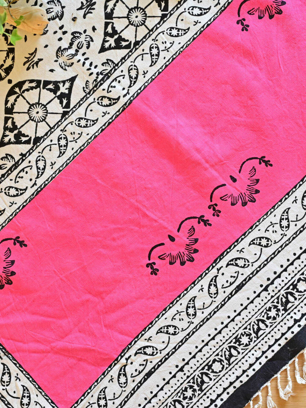 Pink Pond Block-Printed Tablecloth