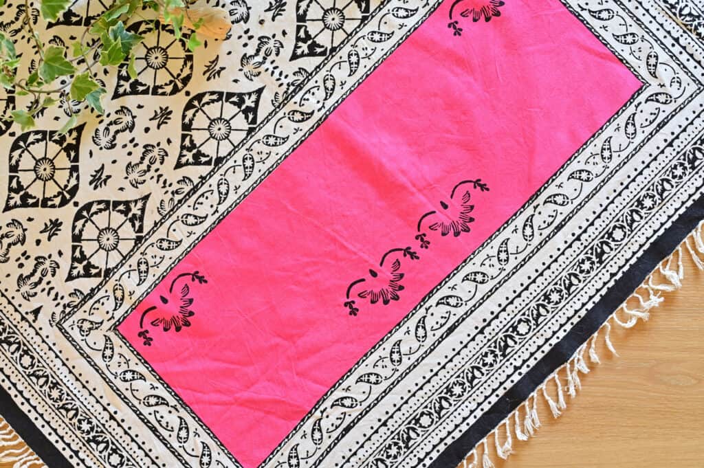 Pink Pond Block-Printed Tablecloth