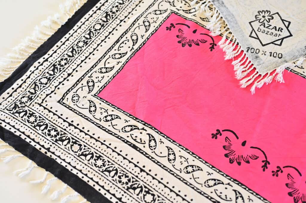 Pink Pond Block-Printed Tablecloth