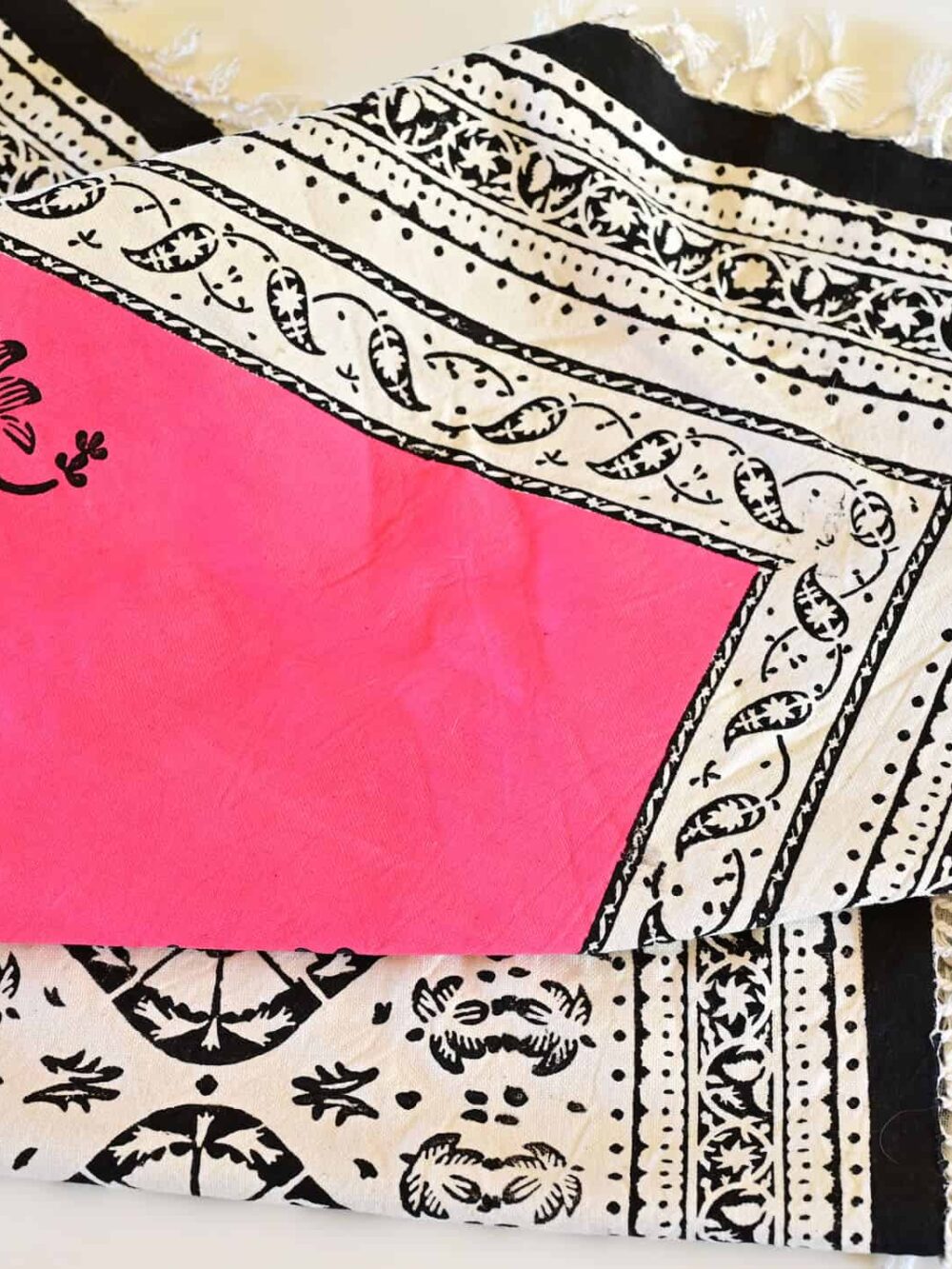 Pink Pond Block-Printed Tablecloth