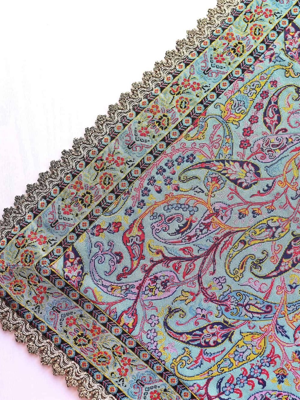Turquoise Caspian Tablecloth (Termeh)