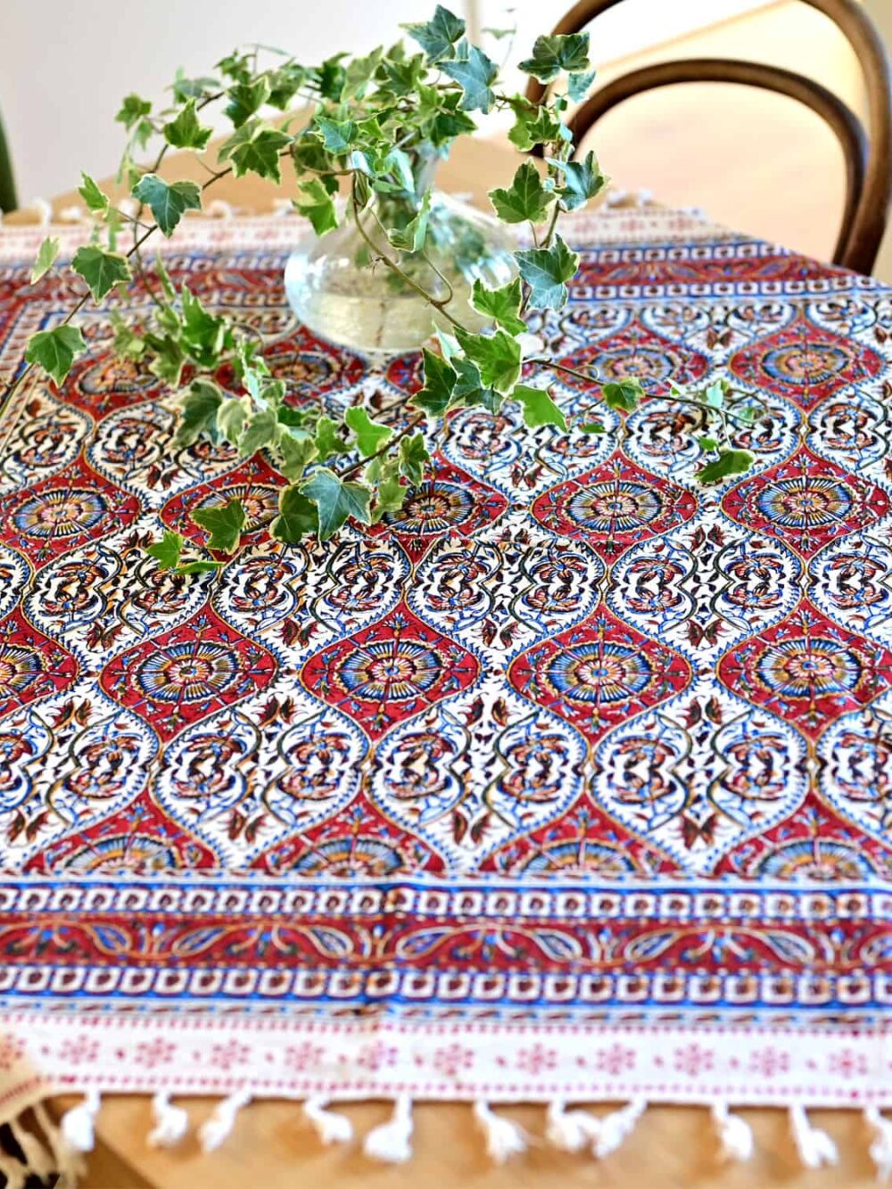 Cheshmeh Gol Block-Printed Tablecloth