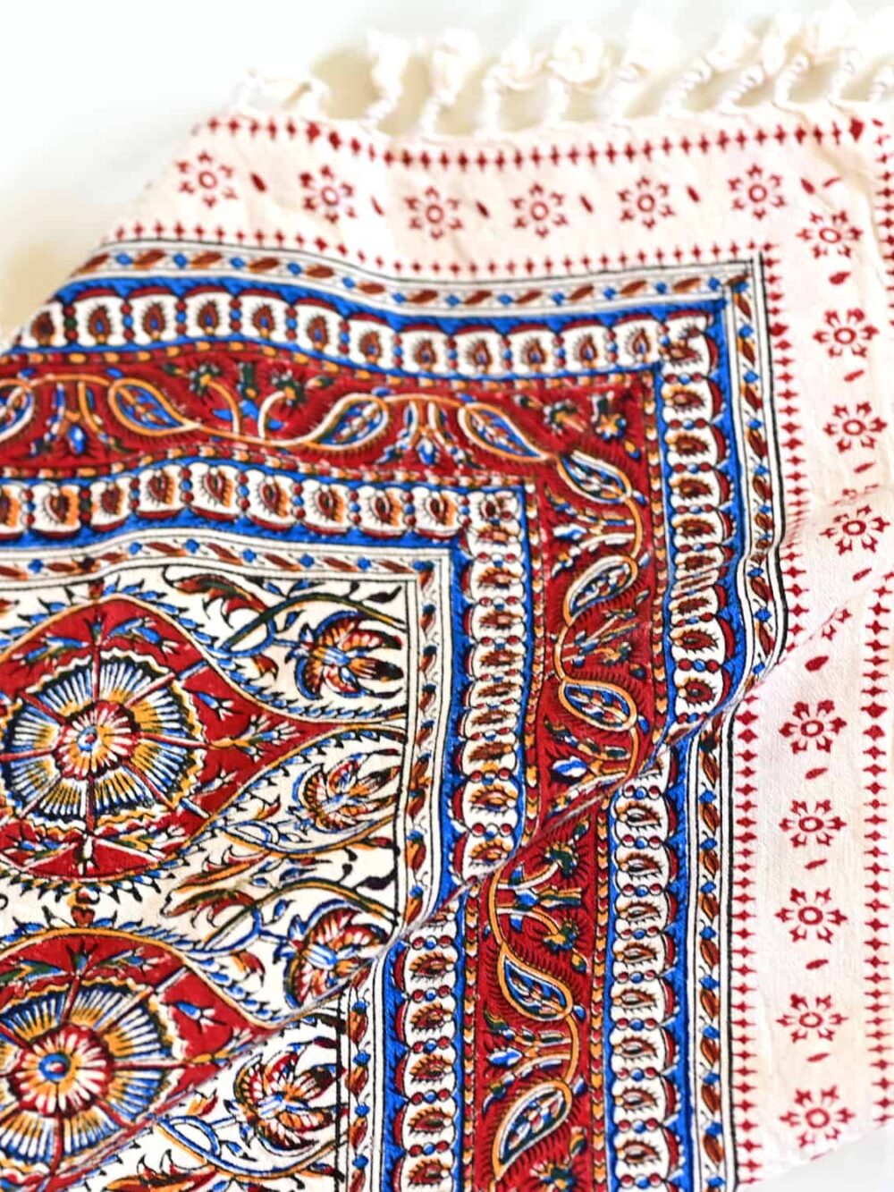 Cheshmeh Gol Block-Printed Tablecloth