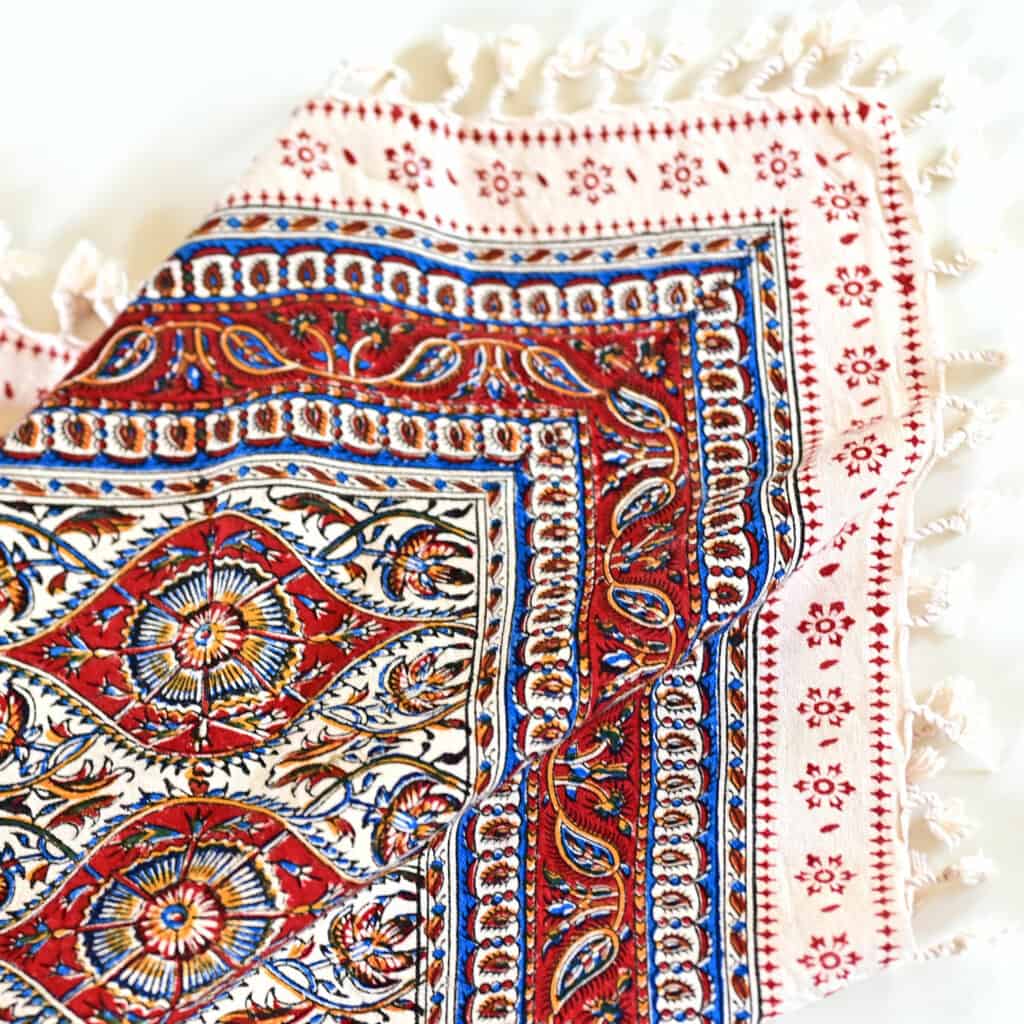 Cheshmeh Gol Block-Printed Tablecloth