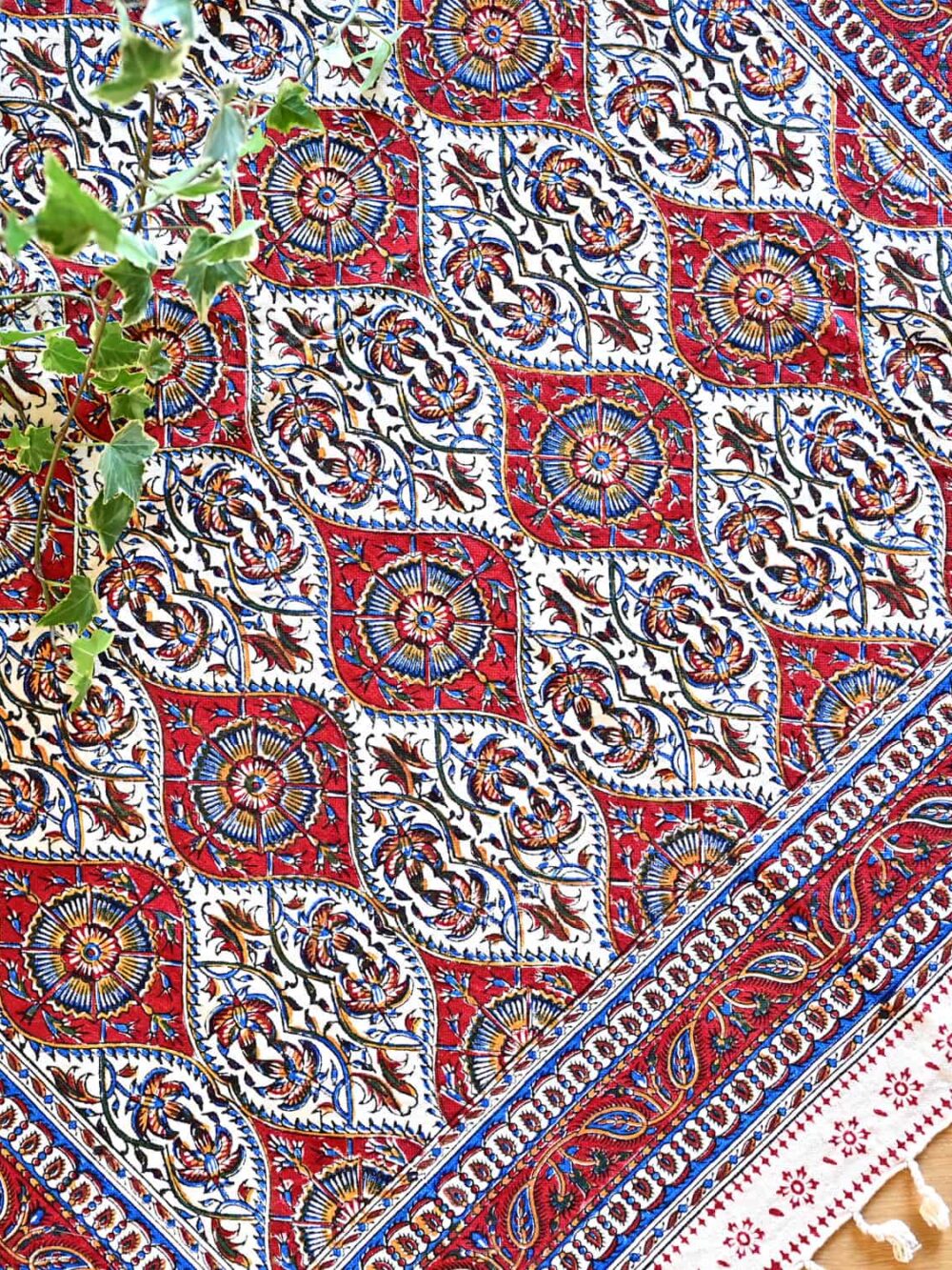 Cheshmeh Gol Block-Printed Tablecloth