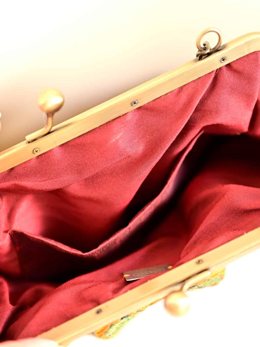 Yellow Embroidery (پته) clutch