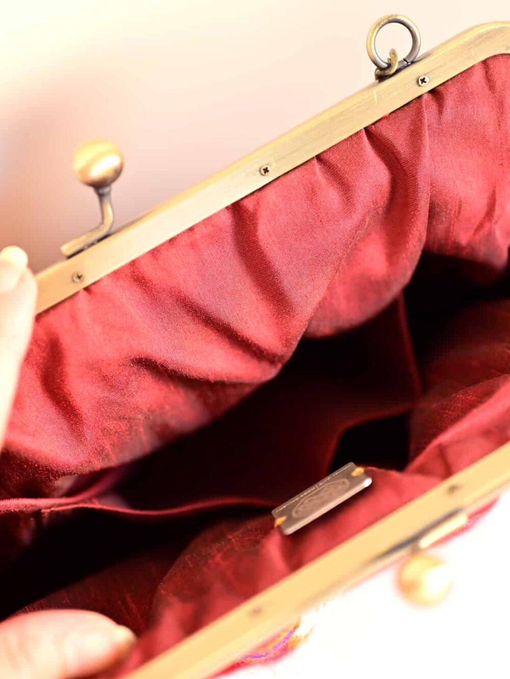 Red Embroidery (پته) clutch