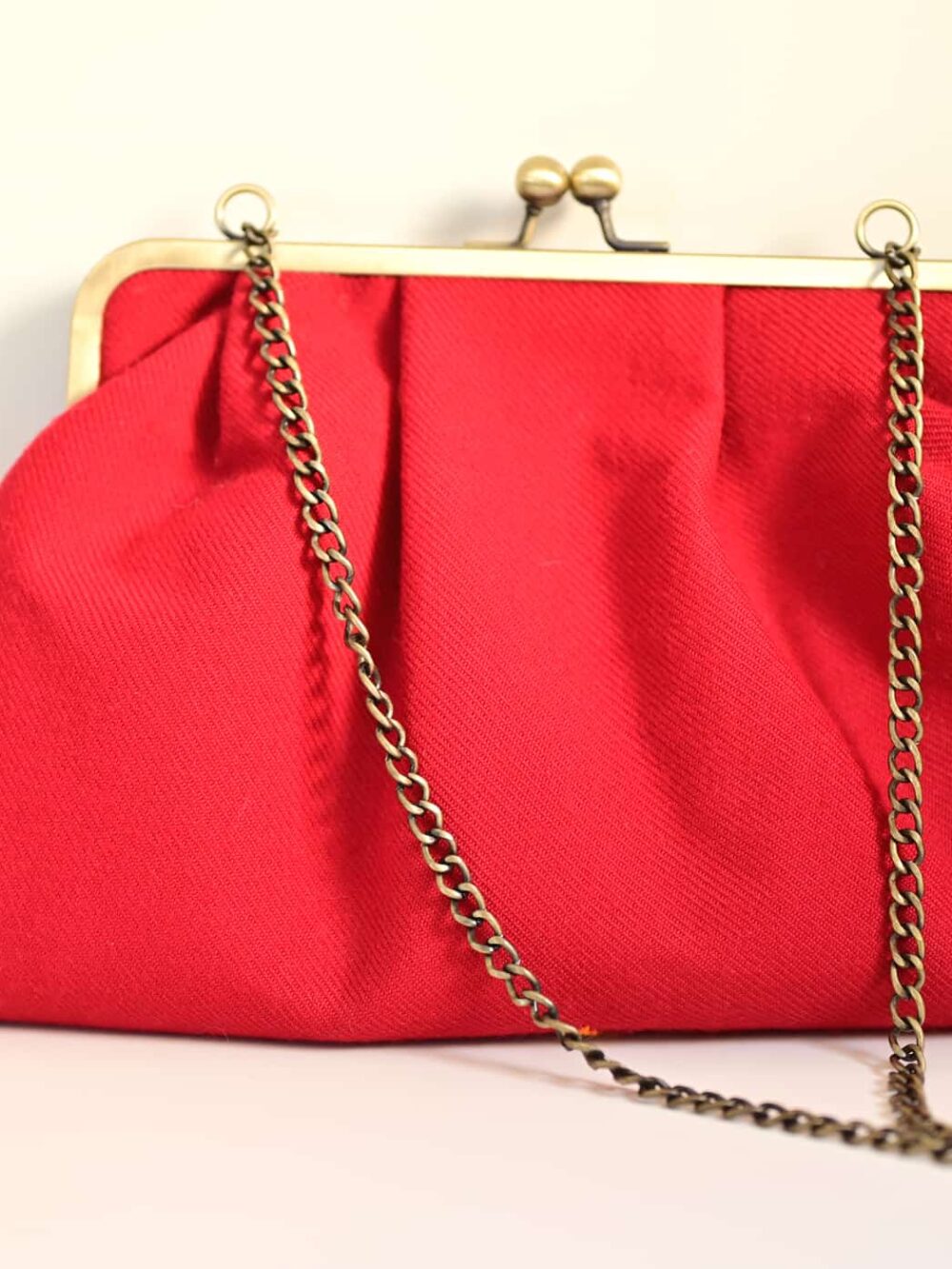 Red Embroidery (پته) clutch
