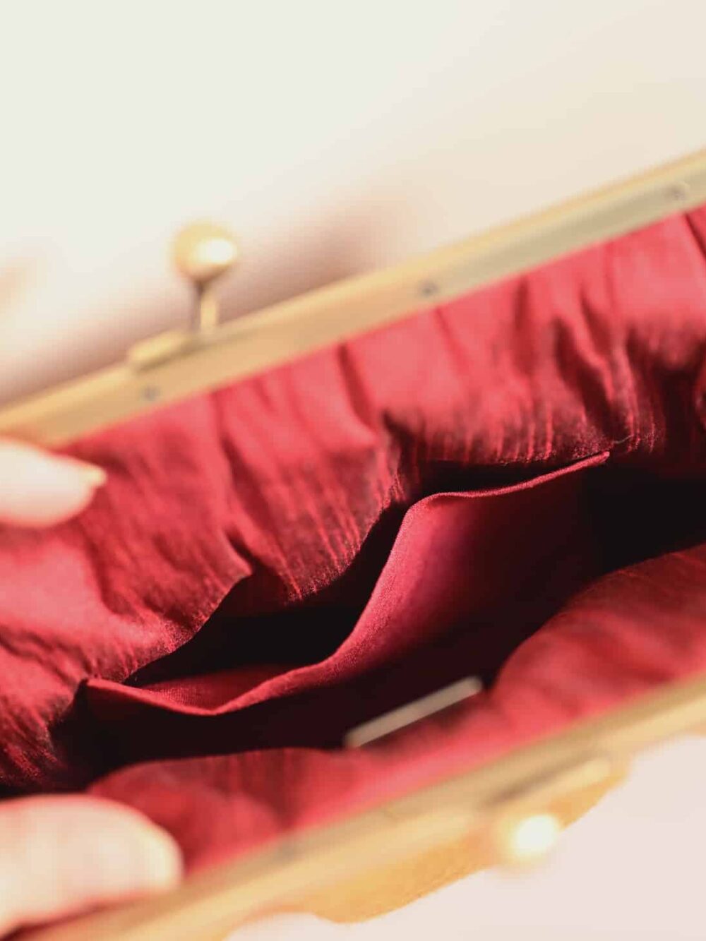 Orange Embroidery (پته) clutch