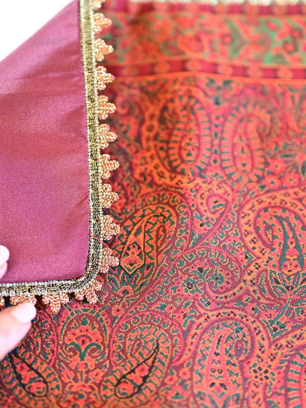 Red Bostan Tablecloth (ترمه_Termeh)