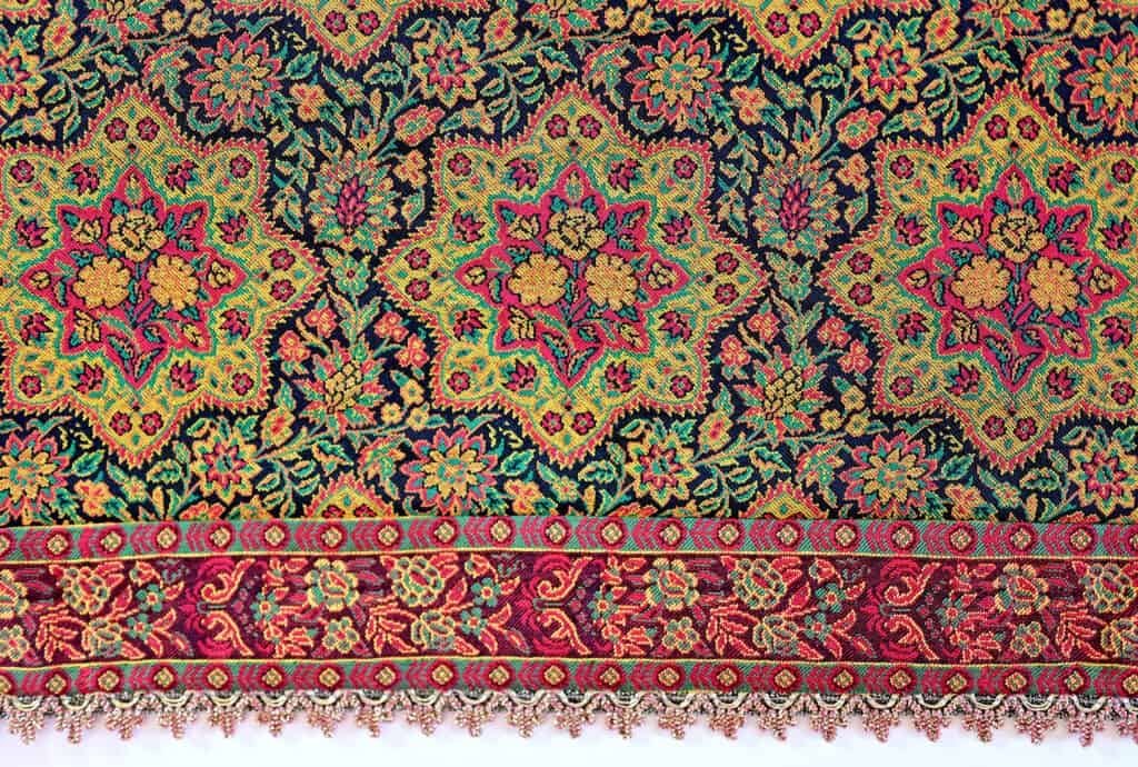 Green/Red Golestan Tablecloth (ترمه_Termeh)