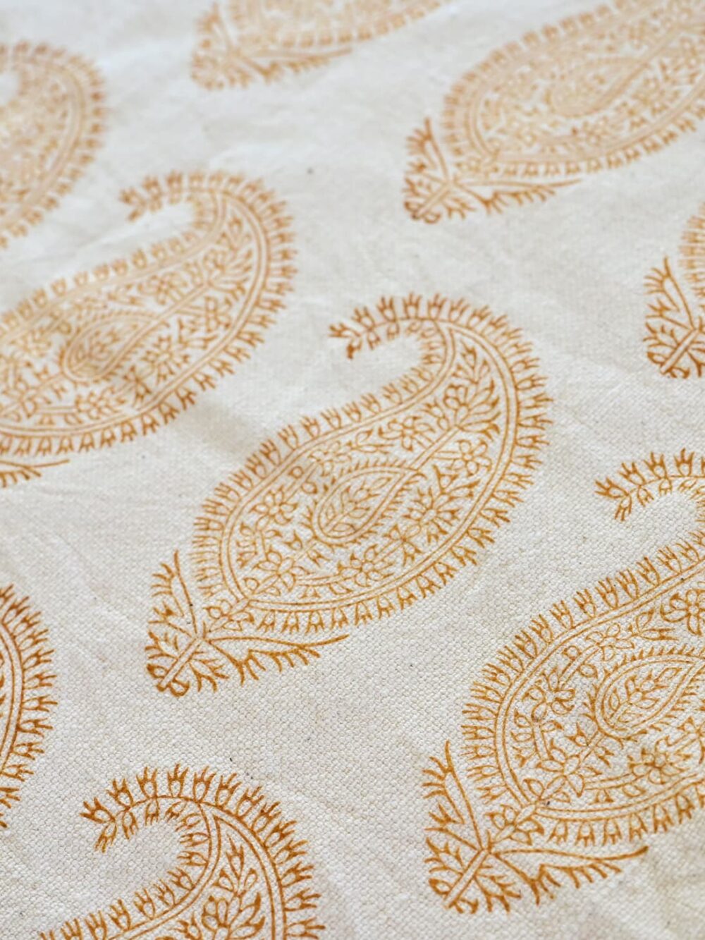 Orange Block-Printed Tablecloth قلمکار