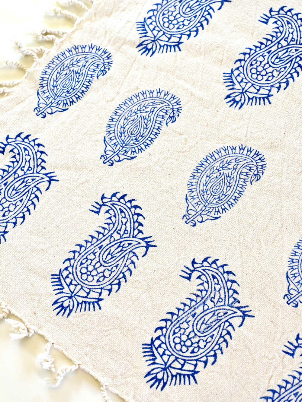 Blue Block-Printed Tablecloth قلمکار