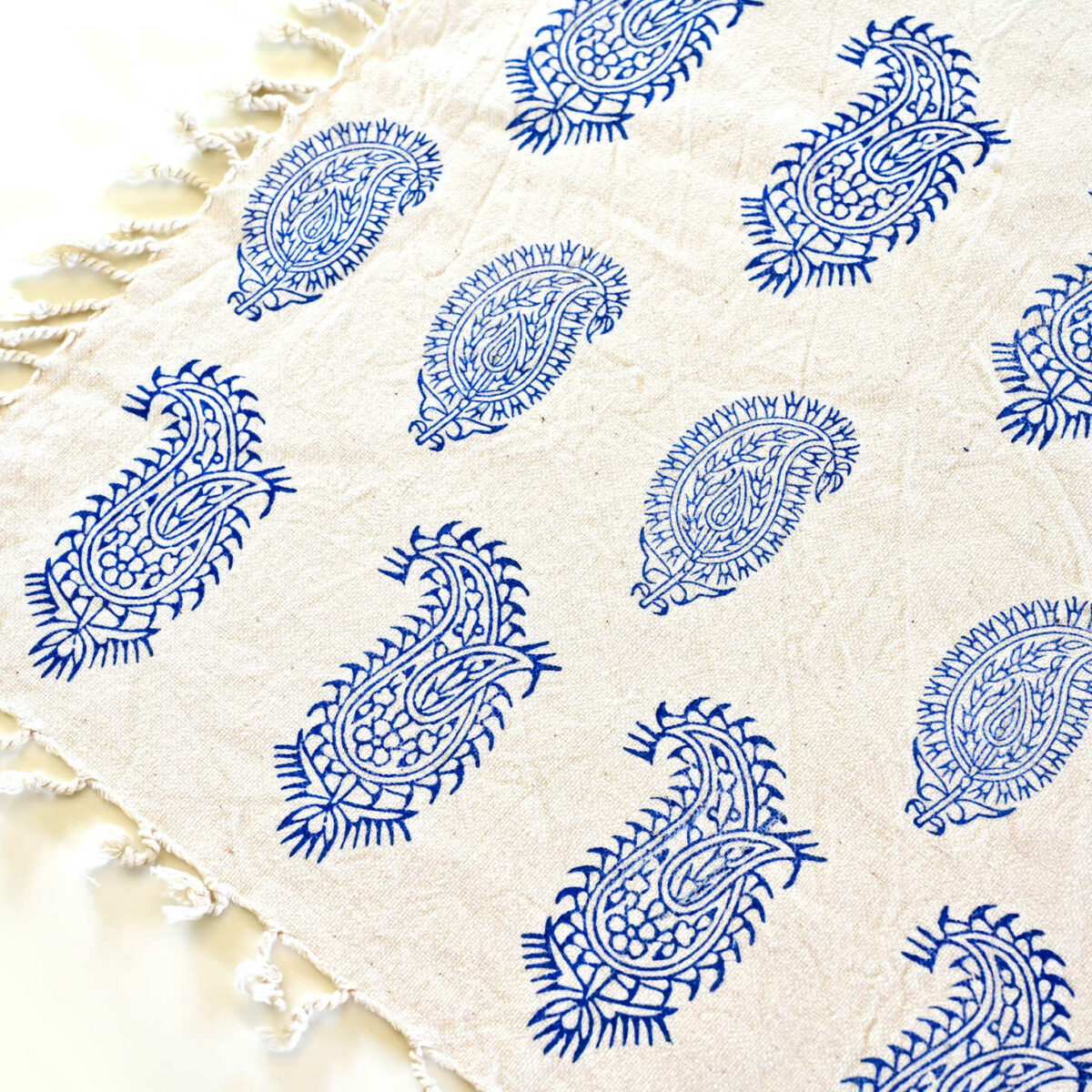 Blue Block-Printed Tablecloth قلمکار