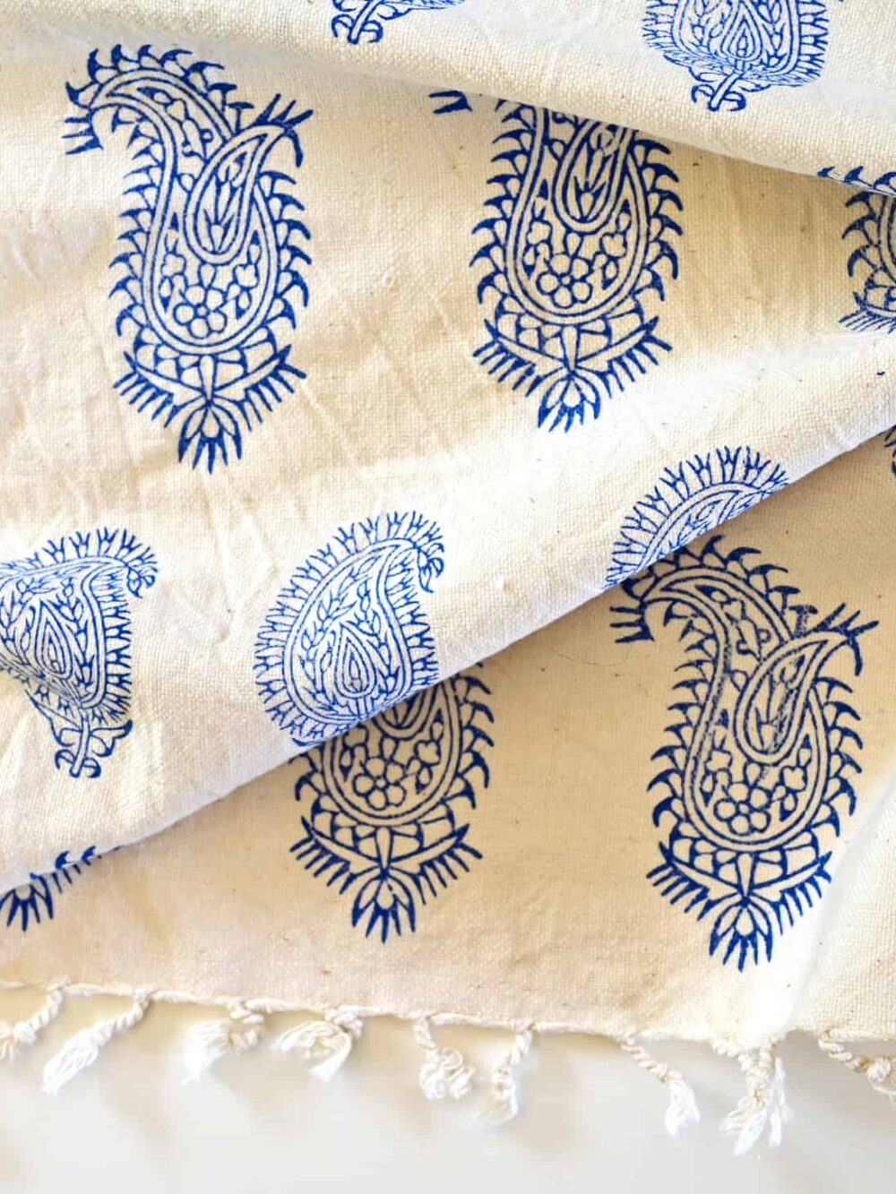 Blue Block-Printed Tablecloth قلمکار