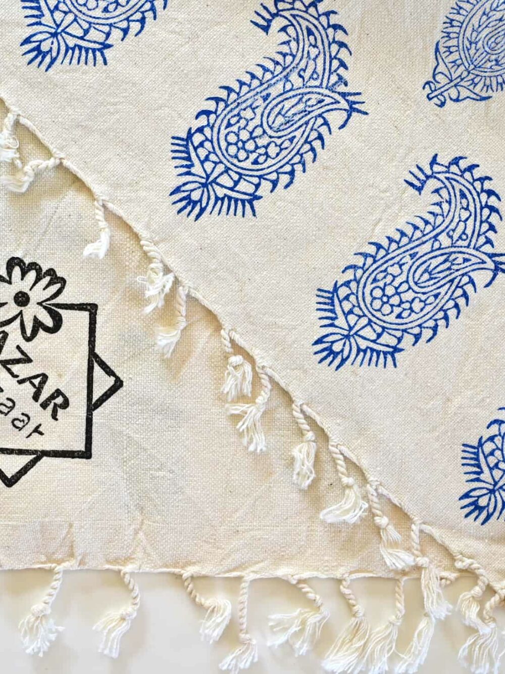 Blue Block-Printed Tablecloth قلمکار