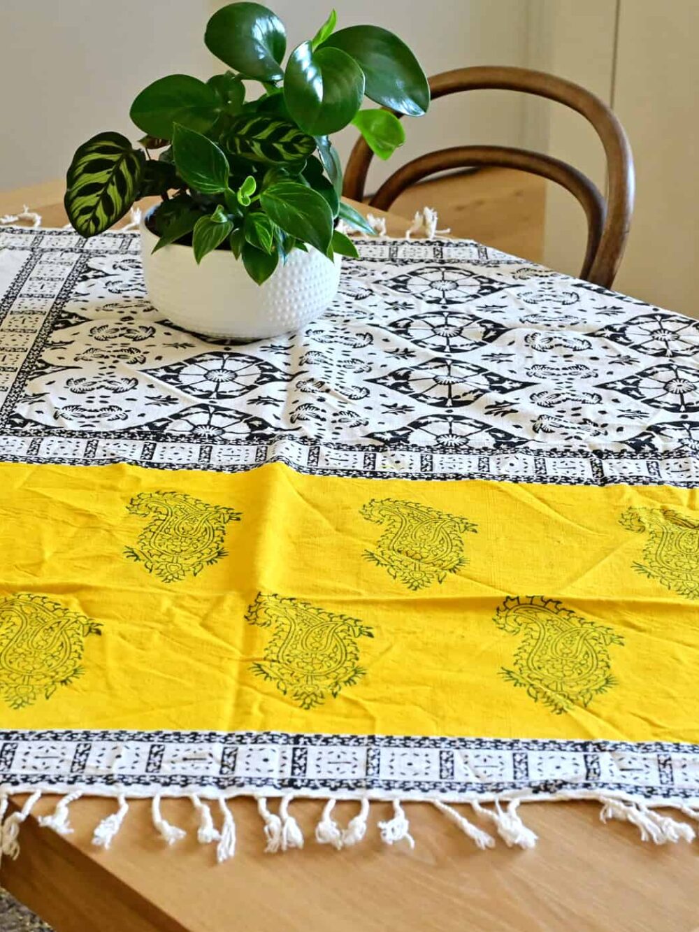 Tabas Hand Block-Printed Tablecloth