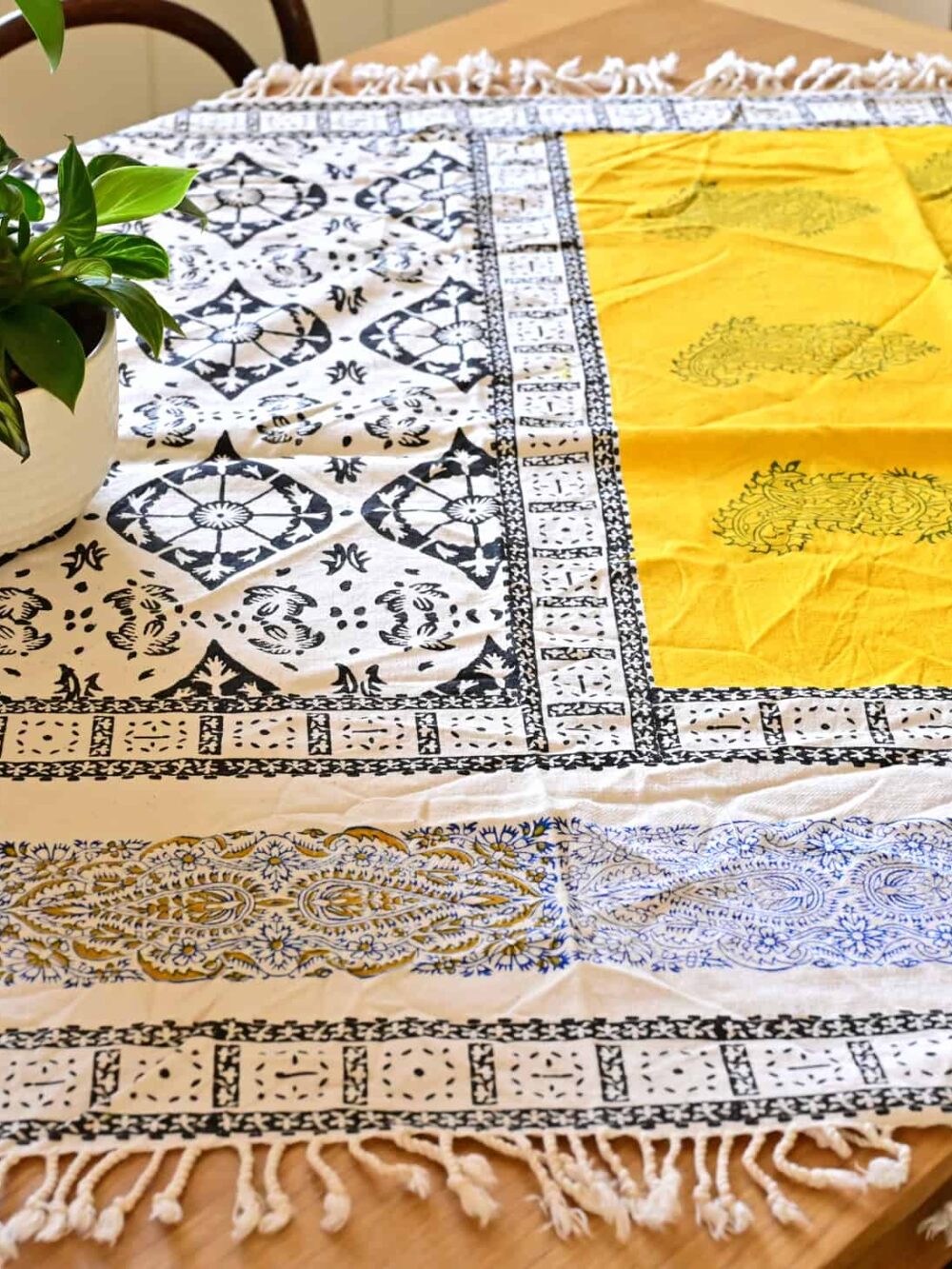 Tabas Hand Block-Printed Tablecloth