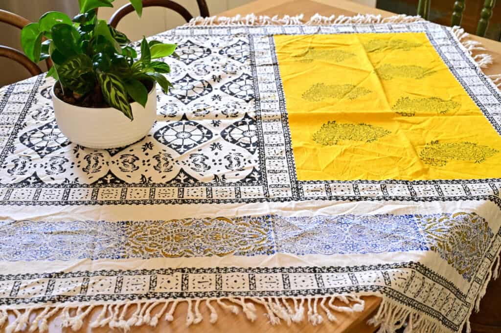 Tabas Hand Block-Printed Tablecloth