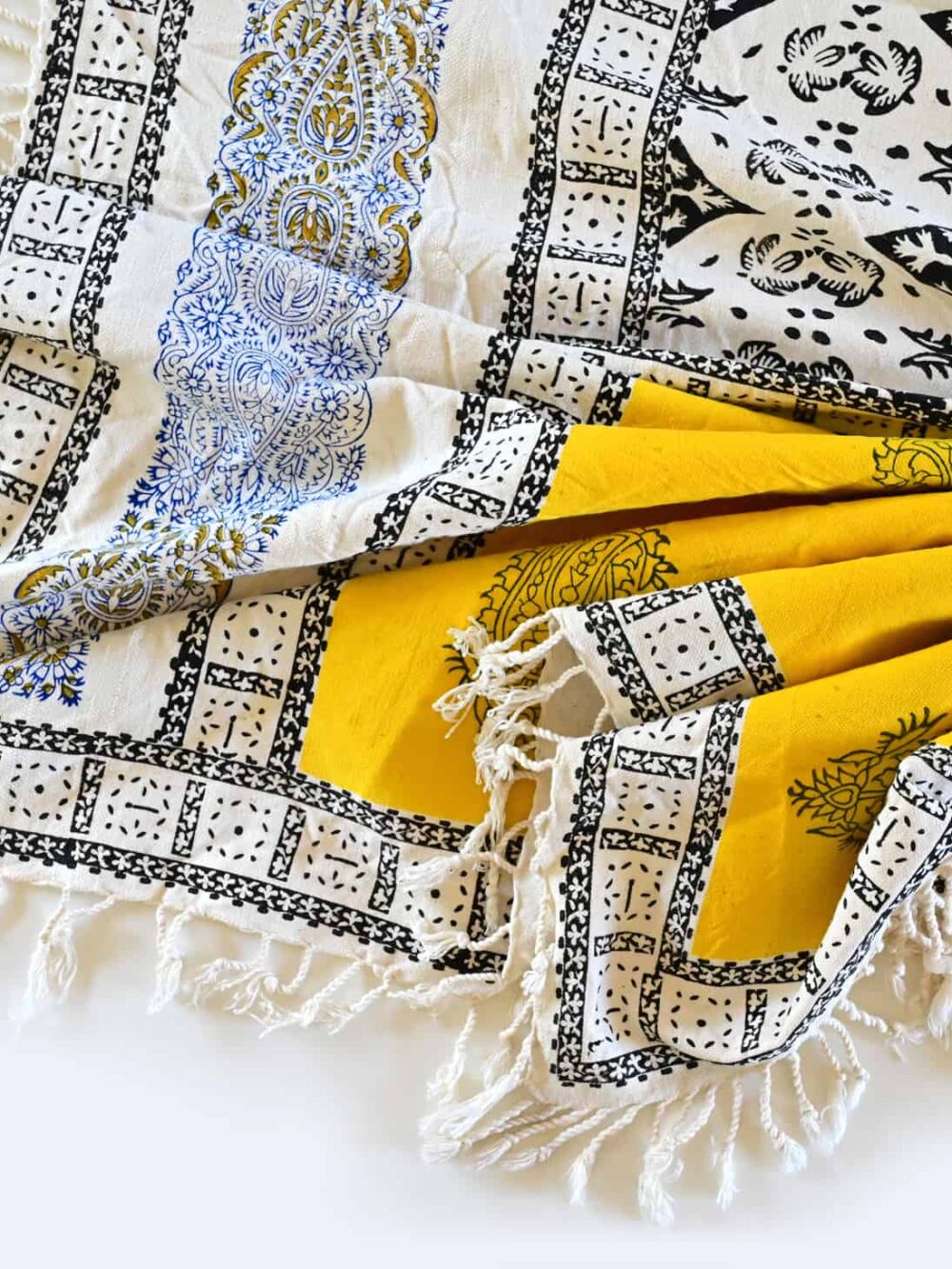 Tabas Hand Block-Printed Tablecloth