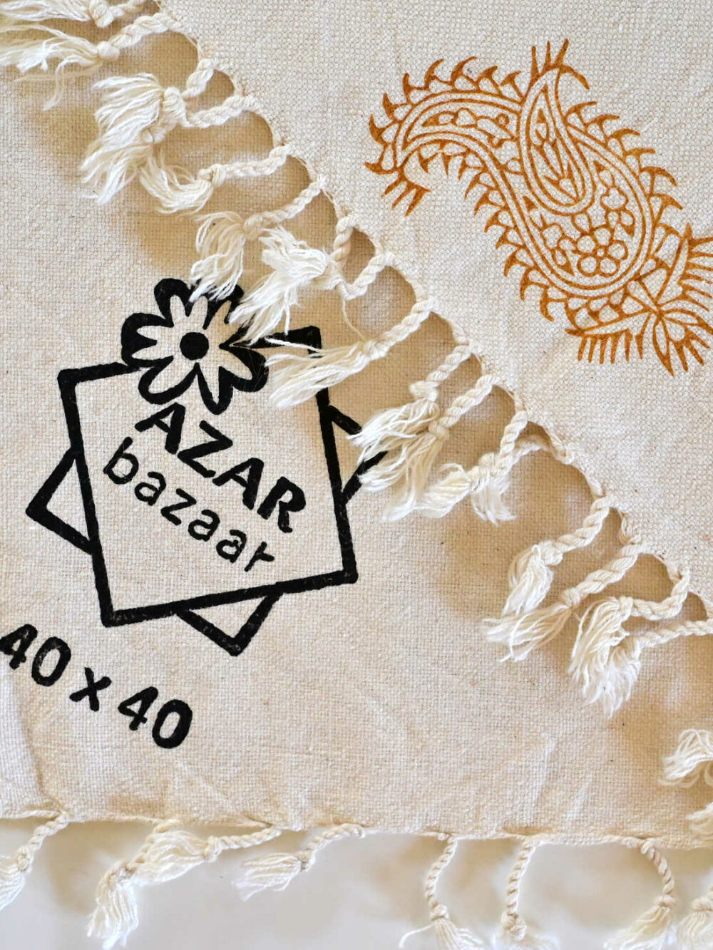 Orange Paisley Tablecloth قلمکار