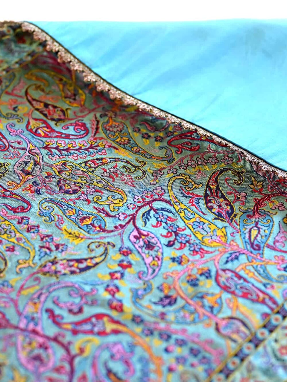 Turquoise Runner With Aqua Satin