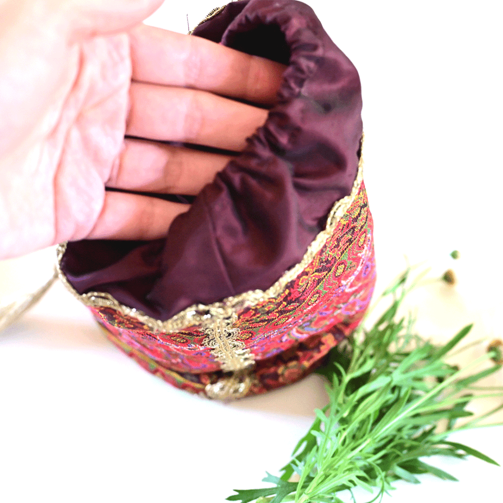 Persian Termeh Drawstring Pouch