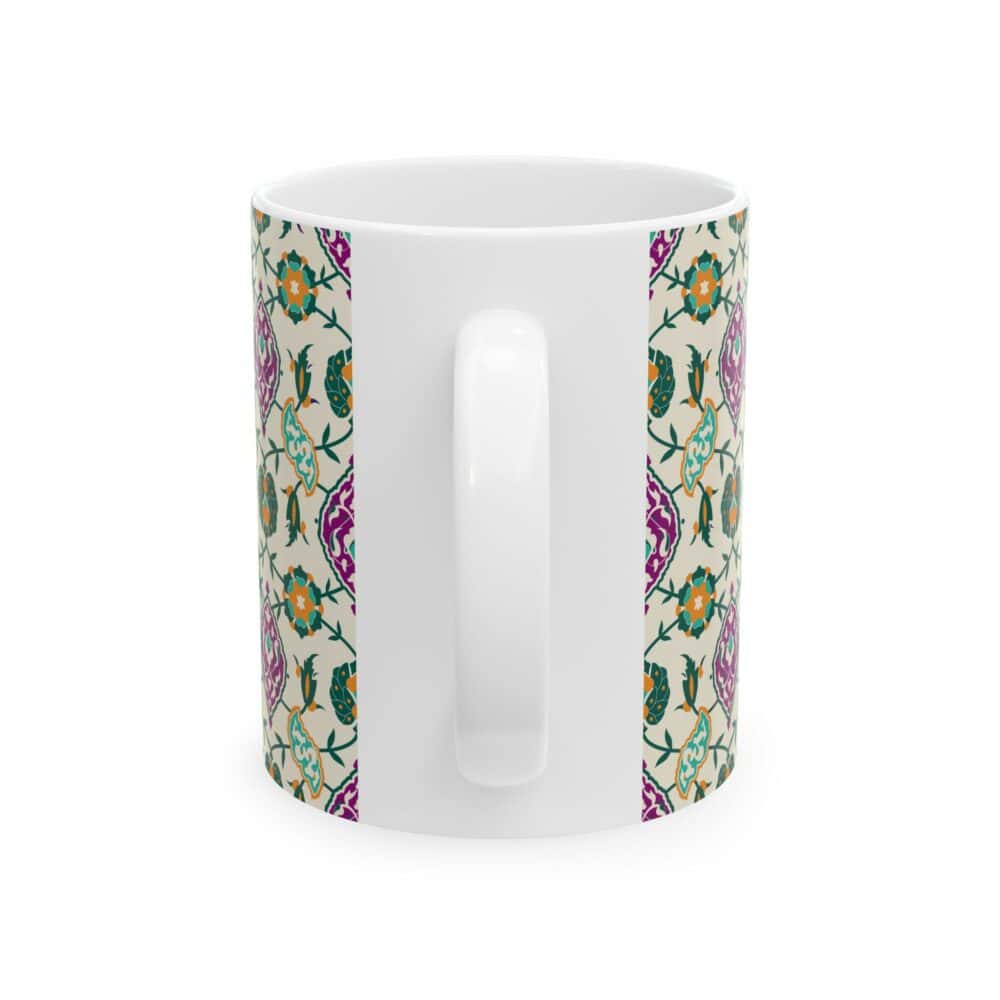 Beige and Green Mug