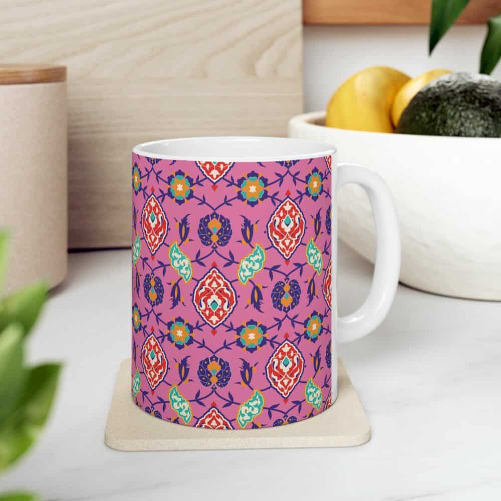 Pink and Navy Mug