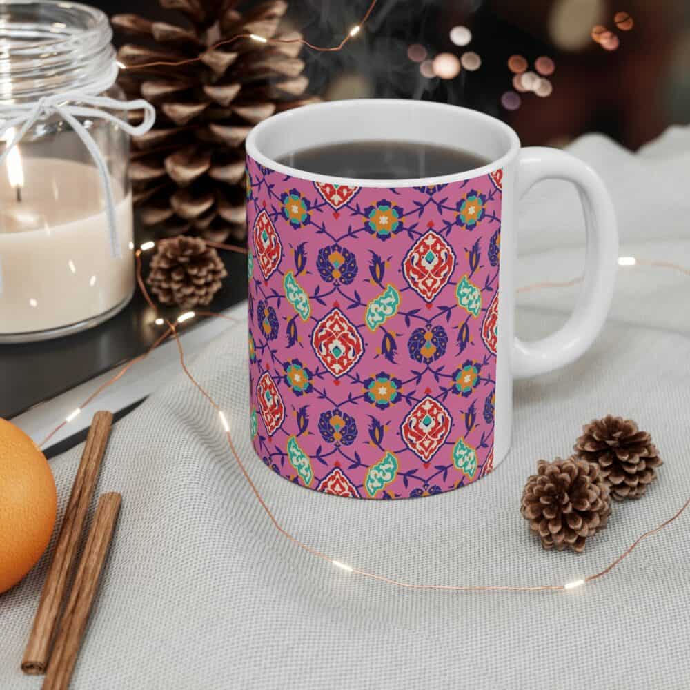 Pink and Navy Mug